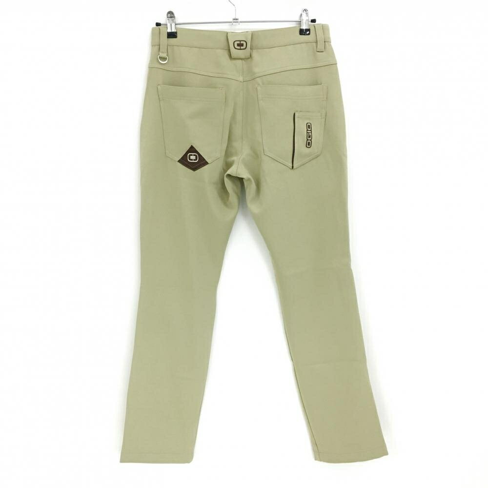 【超美品】オジオ パンツ ライトカーキ×ブラウン ロゴ刺しゅう ストレッチ メンズ 78 ゴルフウェア OGIO