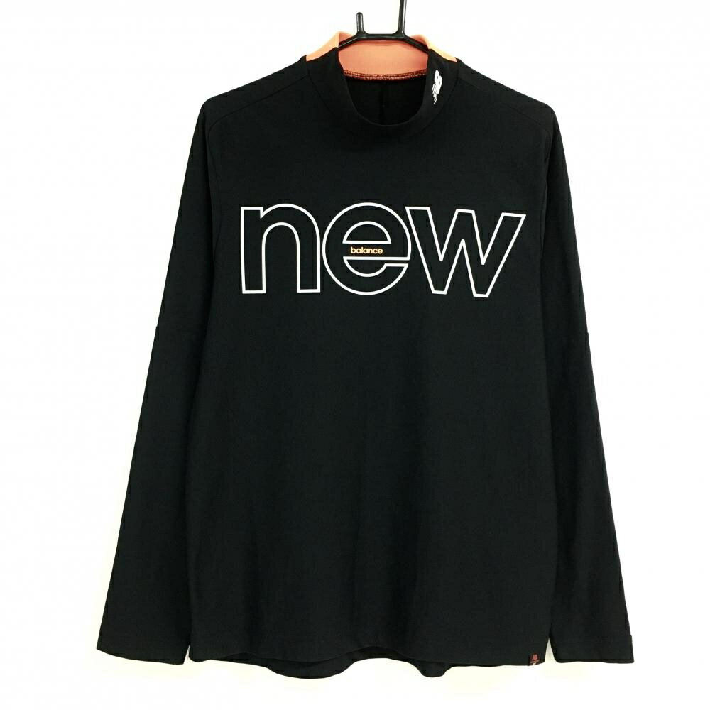 Other - 【超美品】ニューバランスゴルフ 長袖ハイネックシャツ 黒×ライトグレー ロゴプリント メンズ 5(L) ゴルフウェア New Balance