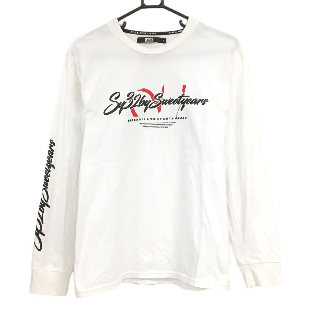 Other - SY32 長袖Tシャツ 白×黒 フロント・袖ロゴプリント メンズ M ゴルフウェア SY32 BY SWEET YEARS