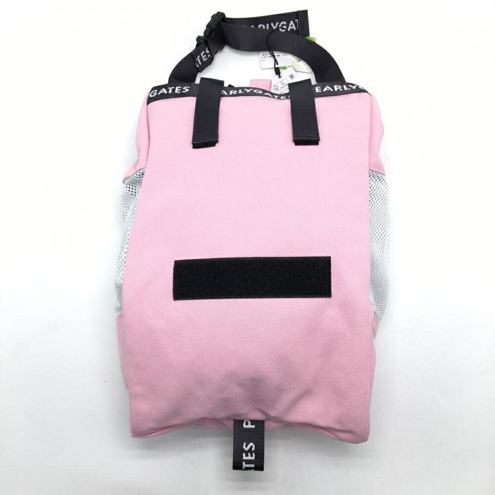 【新品】パーリーゲイツ シューズケース ピンク×黒 一部メッシュ ロゴ刺しゅう ゴルフ PEARLY GATES
