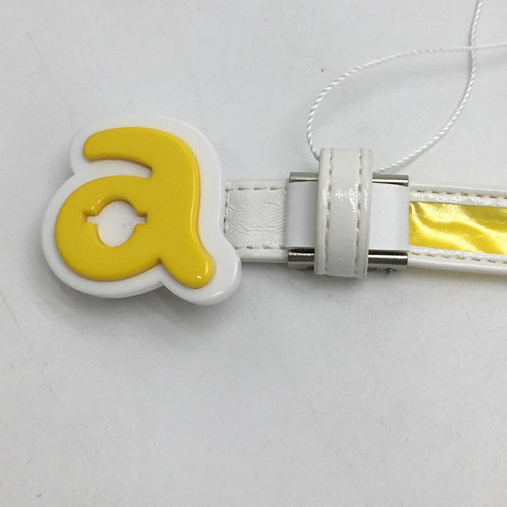 【ポイント10倍！楽天スーパーセール期間限定】【新品】アルチビオ トップ式ベルト クリアイエロー×白 ロゴバックル レディース ゴルフウェア archivio