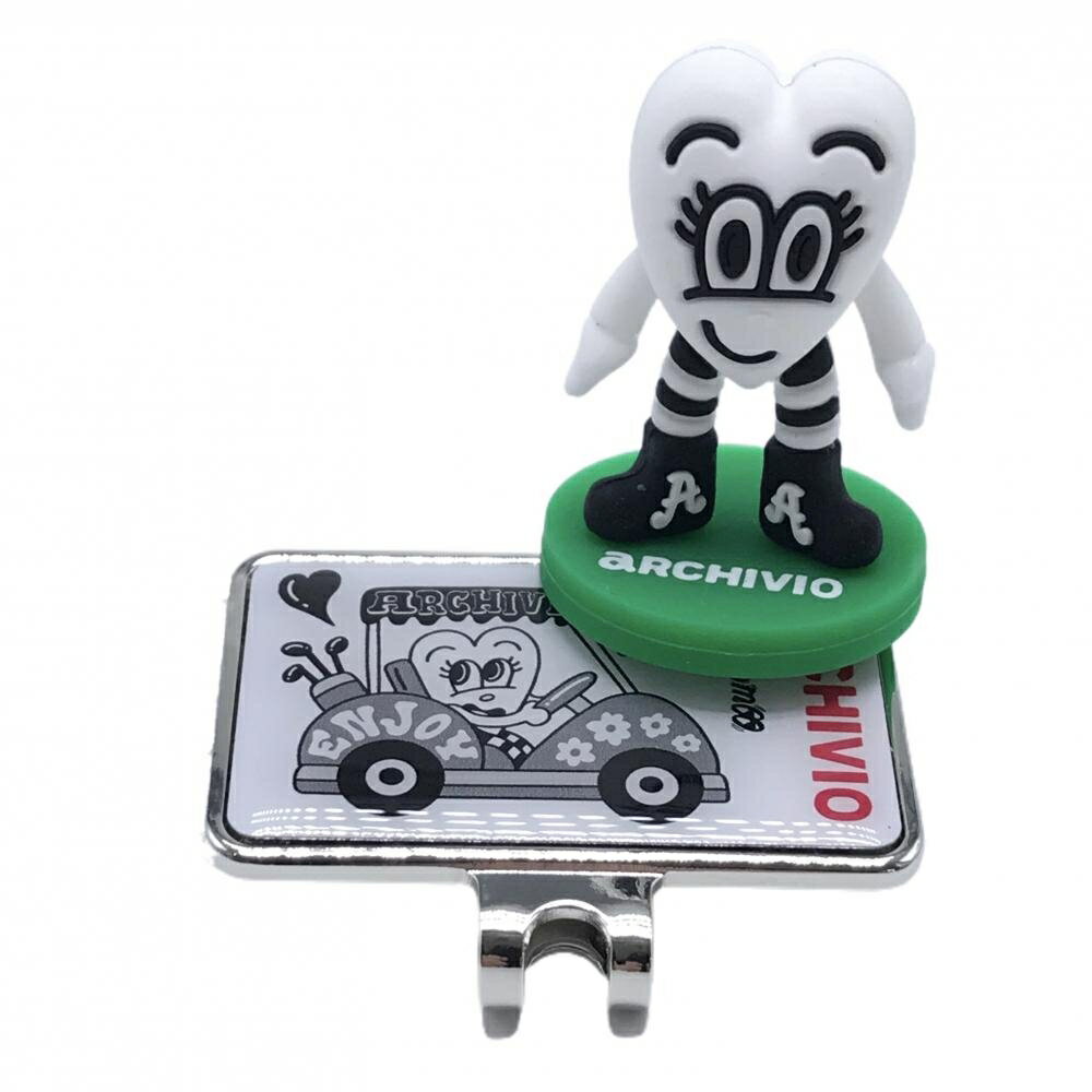 Marker, Hat Clip - 【新品】アルチビオ×Chocomoo 3Dマーカー 白×黒 チョコムー コラボ ゴルフ 2024年モデル archivio