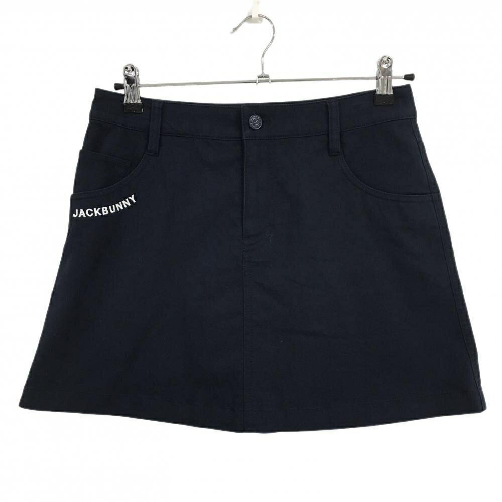 【超美品】ジャックバニー×コカ・コーラ スカート ネイビー×白 バックロゴ ストレッチ レディース 1(M) ゴルフウェア Jack Bunny