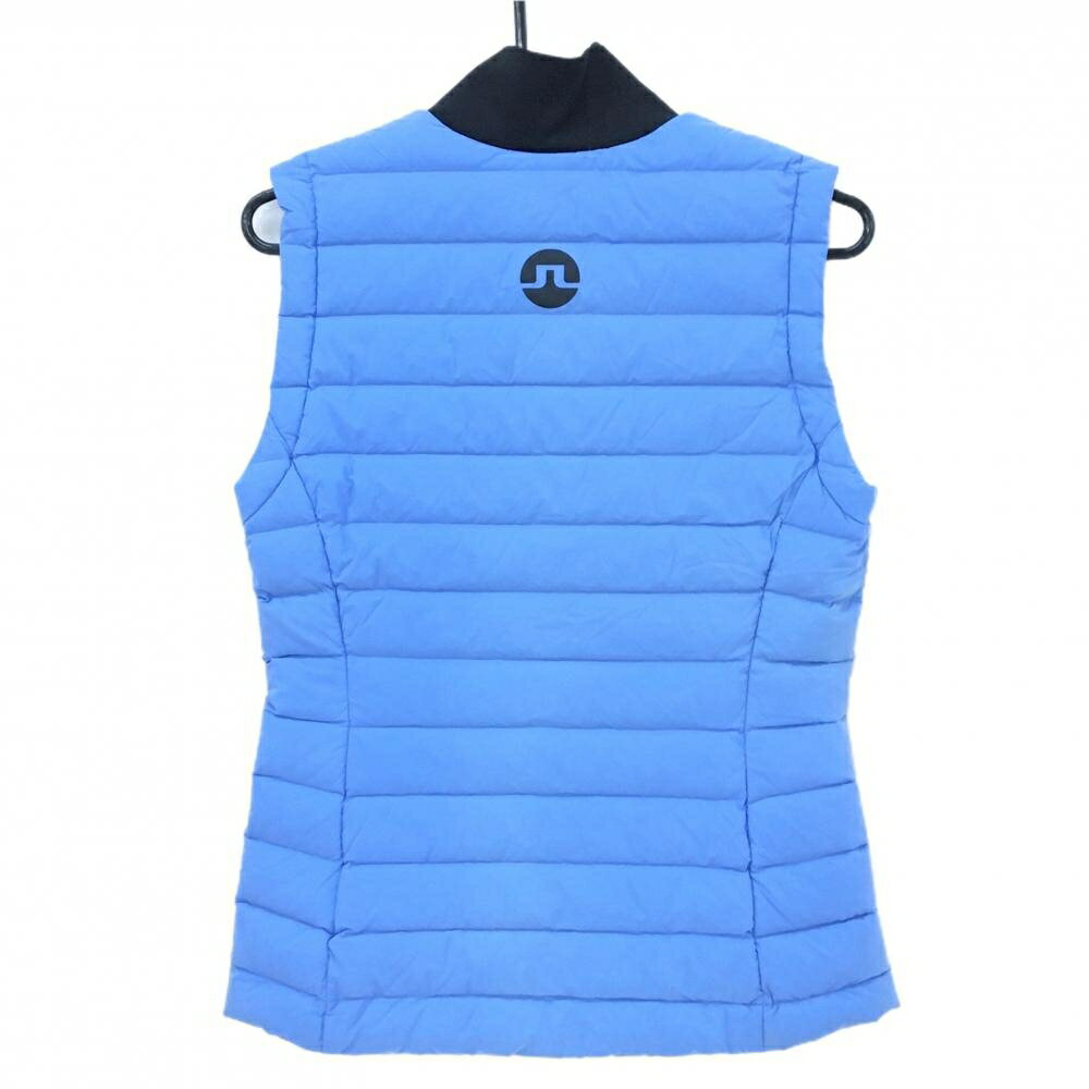 ジェイリンドバーグ ダウンベスト ライトブルー ネックロゴ レディース S ゴルフウェア J．LINDEBERG