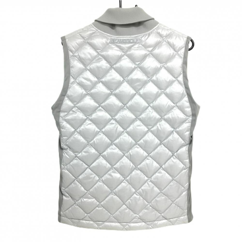 【美品】ビームスゴルフ ダウンベスト ライトグレー キルティング 蓄熱裏地 メンズ M ゴルフウェア BEAMS GOLF
