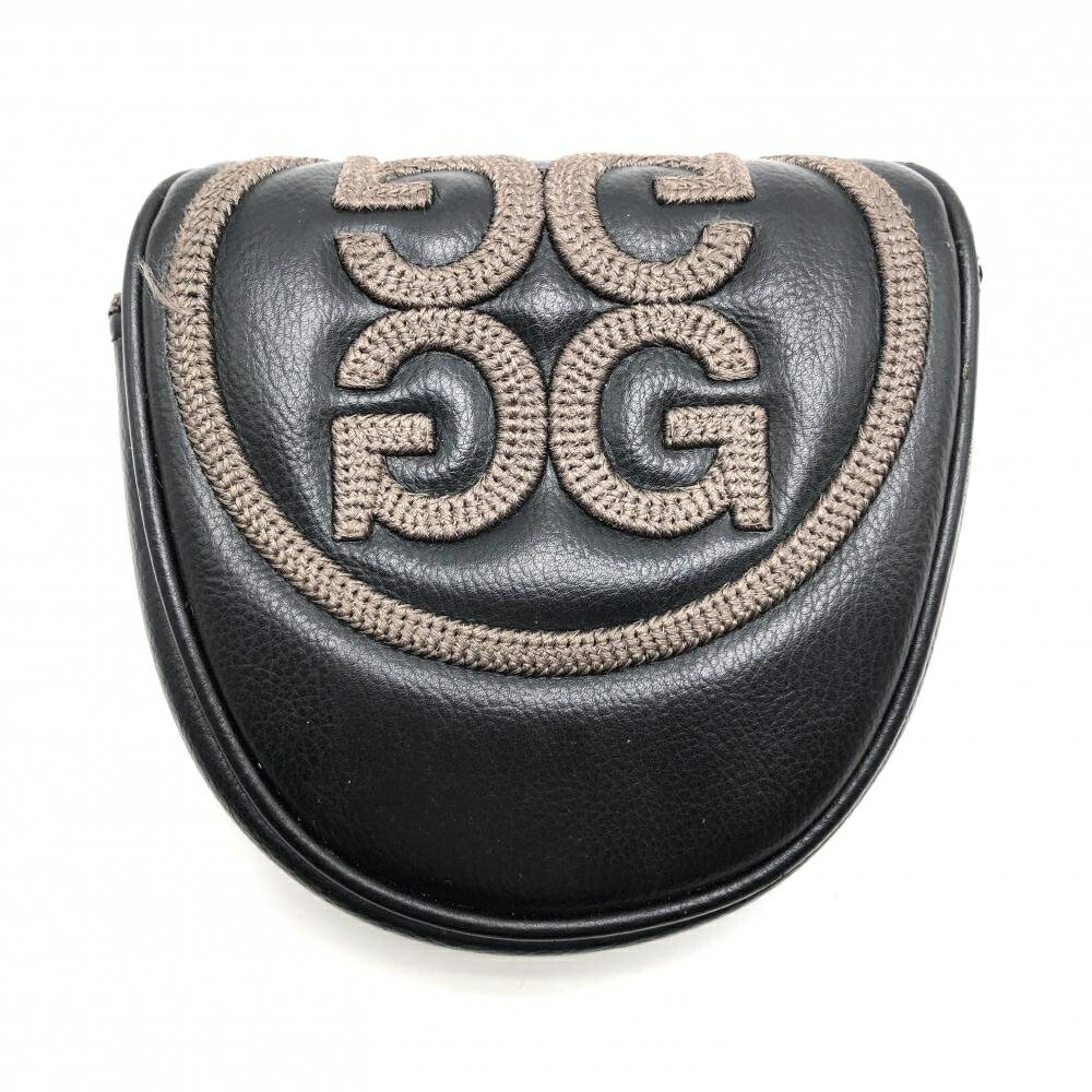 ジーフォア パターカバー 黒×グレー マレット型 ロゴ刺しゅう ヘッドカバー ゴルフ G/FORE