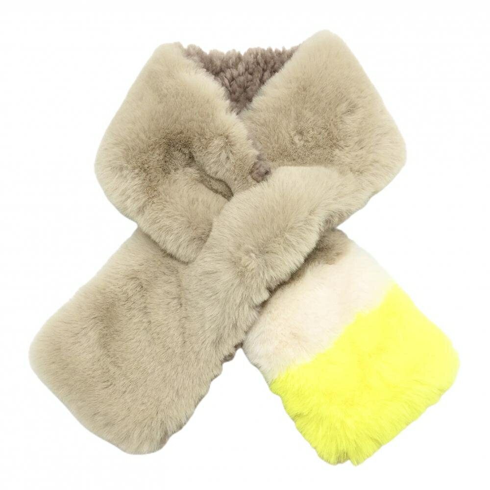 ビバハートファーマフラーベージュ×...