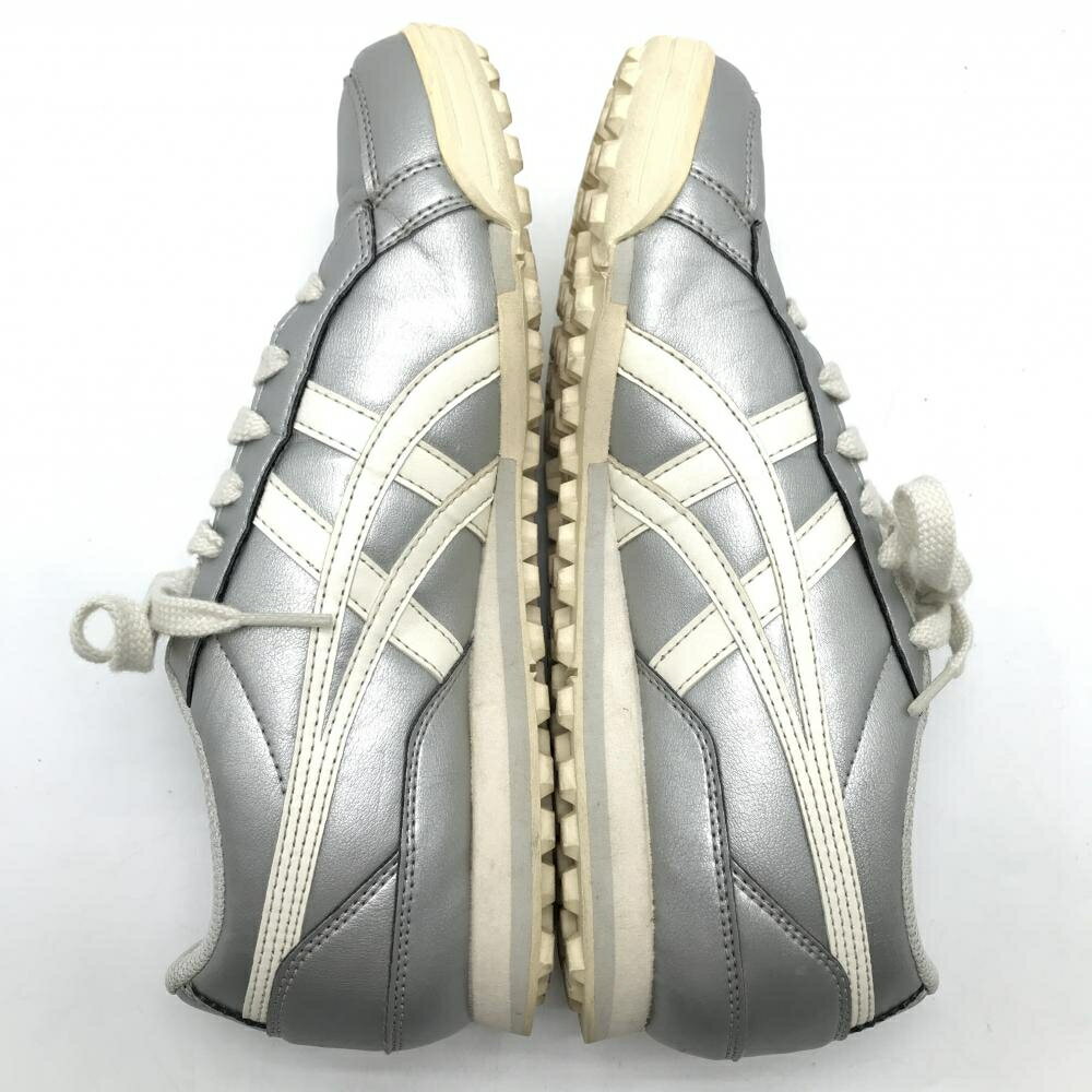 【美品】アシックス ゴルフシューズ シルバー×白 1113A009 スパイクレス ゲルプレショット レディース 23.5 ゴルフウェア asics