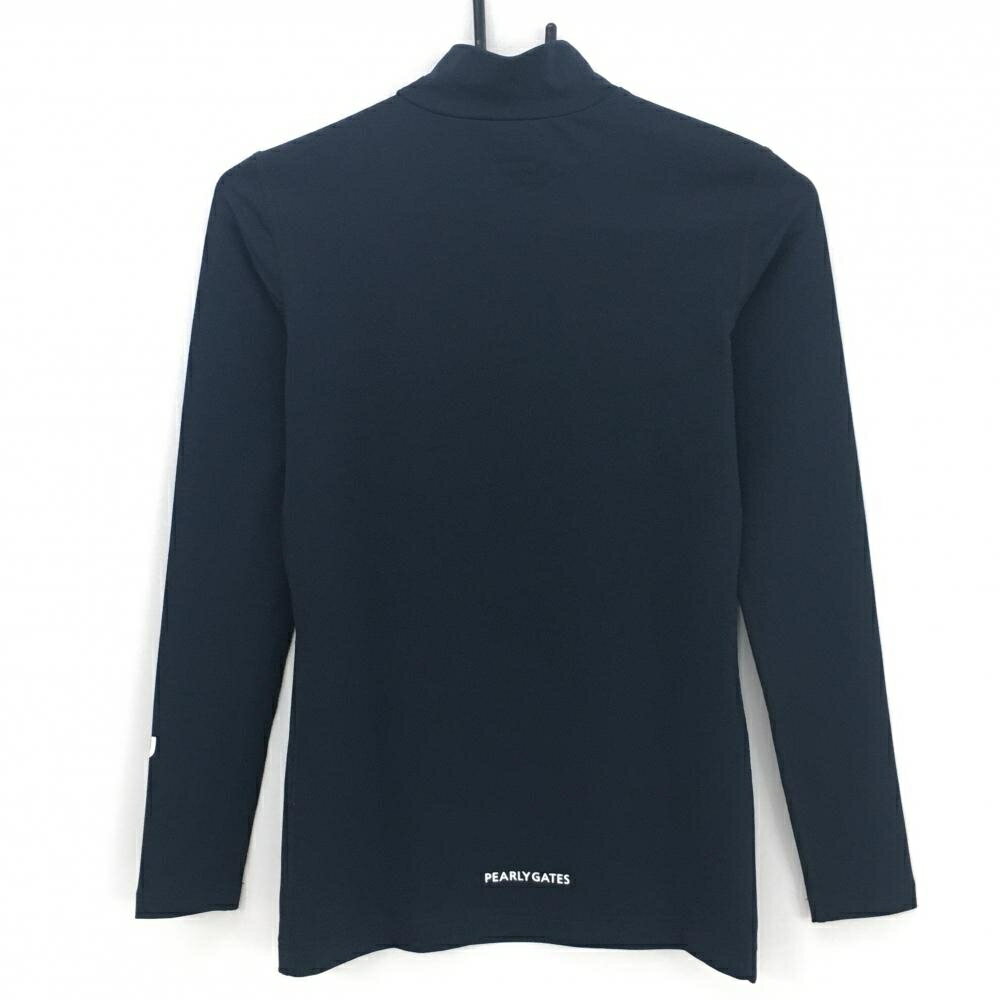 【新品】パーリーゲイツ ハイネックインナーシャツ ネイビー×白 ロゴプリント beatrix plus レディース 0(S) ゴルフウェア PEARLY GATES