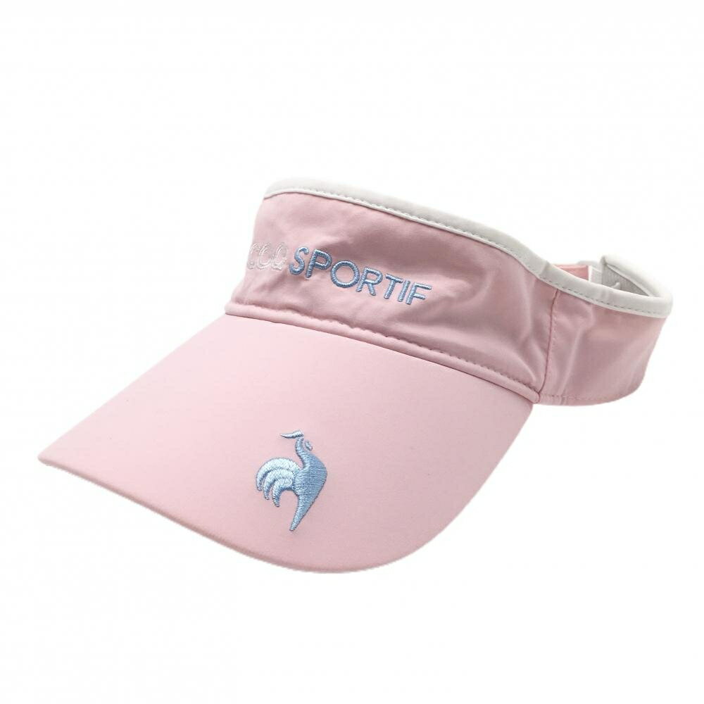 Other - [クーポン対象品]【美品】ルコックゴルフ サンバイザー ピンク×ライトブルー ロゴ刺しゅう F(55-57cm) ゴルフウェア le coq sportif