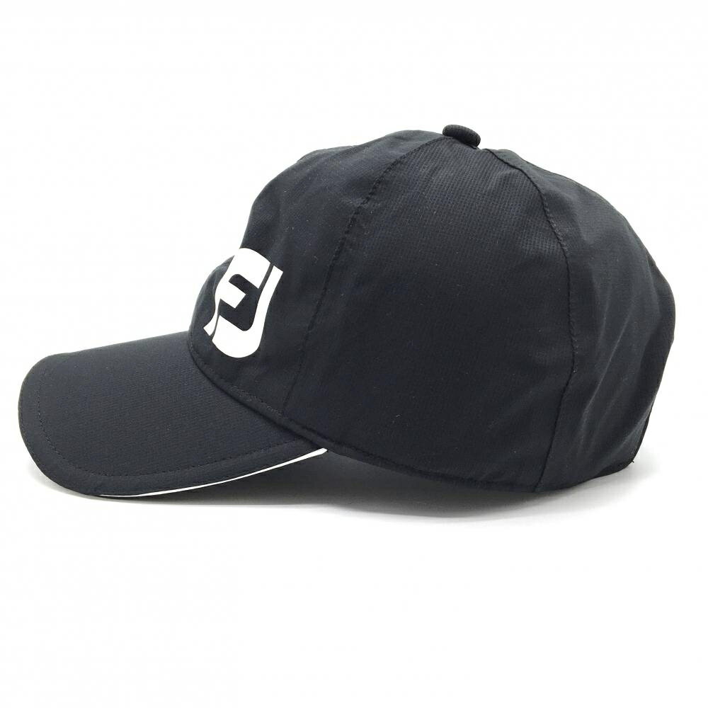 【美品】フットジョイ キャップ 黒×白 ロゴプリント HYDROLITE ゴルフウェア FootJoy