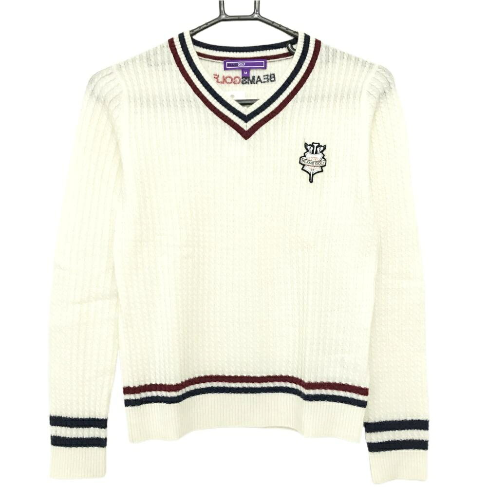 商品説明 ブランド BEAMS GOLF アイテム セーター 表記サイズ M ※海外サイズの場合もございます。必ず実寸サイズをご確認ください。 実寸サイズ 　身幅：約39cm　袖丈：約58cm　肩幅：約34cm　着丈：約52cm ※実寸サイズの採寸方法については、こちらをご覧ください。 ★実寸サイズは平台に平置きして外寸を測定しており、商品によっては若干の誤差が生じます。数cmの誤差は予めご了承くださいませ。 特徴・仕様 適応時期 秋 ・ 冬 商品ランク A コメント 胸元薄汚れ 商品ランク（ゴルフウェア） N 新品（タグ付き) S 新品未使用品（タグなし） A+ 使用感や汚れ等がない、または目立たない綺麗な中古品 A 使用感や汚れ等が少ない美品や良品 B+ 使用感や中小の汚れ等がある一般的な中古品 B 使用感や大中の汚れ等がある一般的な中古品 C 使用感や大中の汚れ、小さな穴等がある中古品 商品ランク（ゴルフシューズ） N 新品（タグ付き) S 新品未使用品（タグなし） A+ しわや汚れ等がない、または少ない綺麗な中古品 A しわや小さな汚れはあるが、使用感が少ない美品や良品 B+ しわや中小の汚れ、使用感がある一般的な中古品 B しわや大中の汚れ、使用感がある一般的な中古品 C しわや大中の汚れ、使用感がある中古品 D しわや大きな汚れ、使用感がある中古品 &nbsp;★A+～CランクはUSED品となりますので、神経質な方はご入札をお控えください。 &nbsp;★Nランクは新品商品ですが、一部保管時による汚れ等があります。商品説明や写真で必ずご確認ください。　