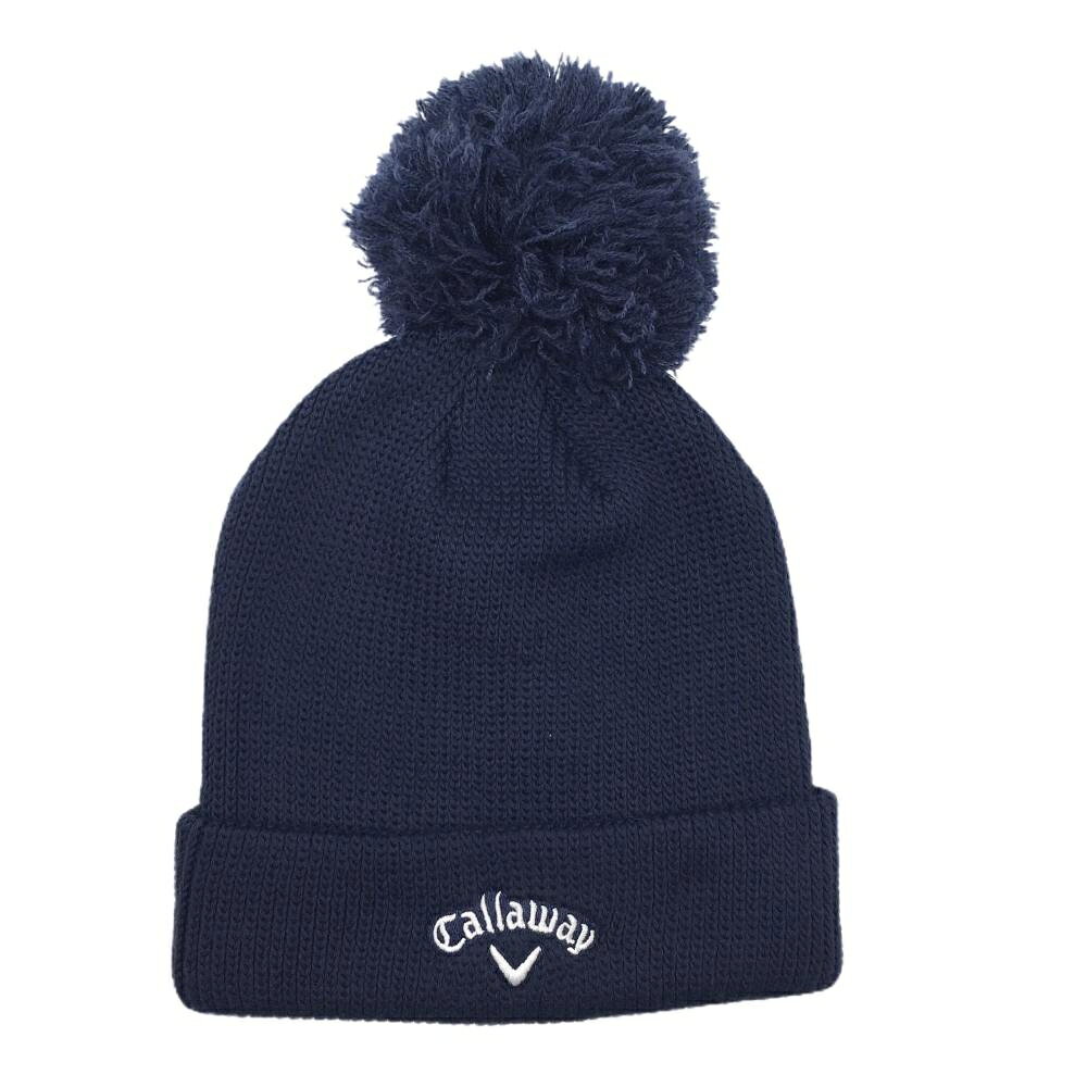 SINACOVA GOLF - キャロウェイ ニット帽 ネイビー ボンボン付 ロゴ白 FR ゴルフウェア Callaway