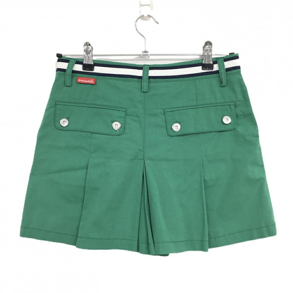 【ポイント10倍！楽天スーパーセール期間限定】ルコックゴルフ キュロットスカート グリーン 裾ロゴ レディース 7 ゴルフウェア le coq sportif