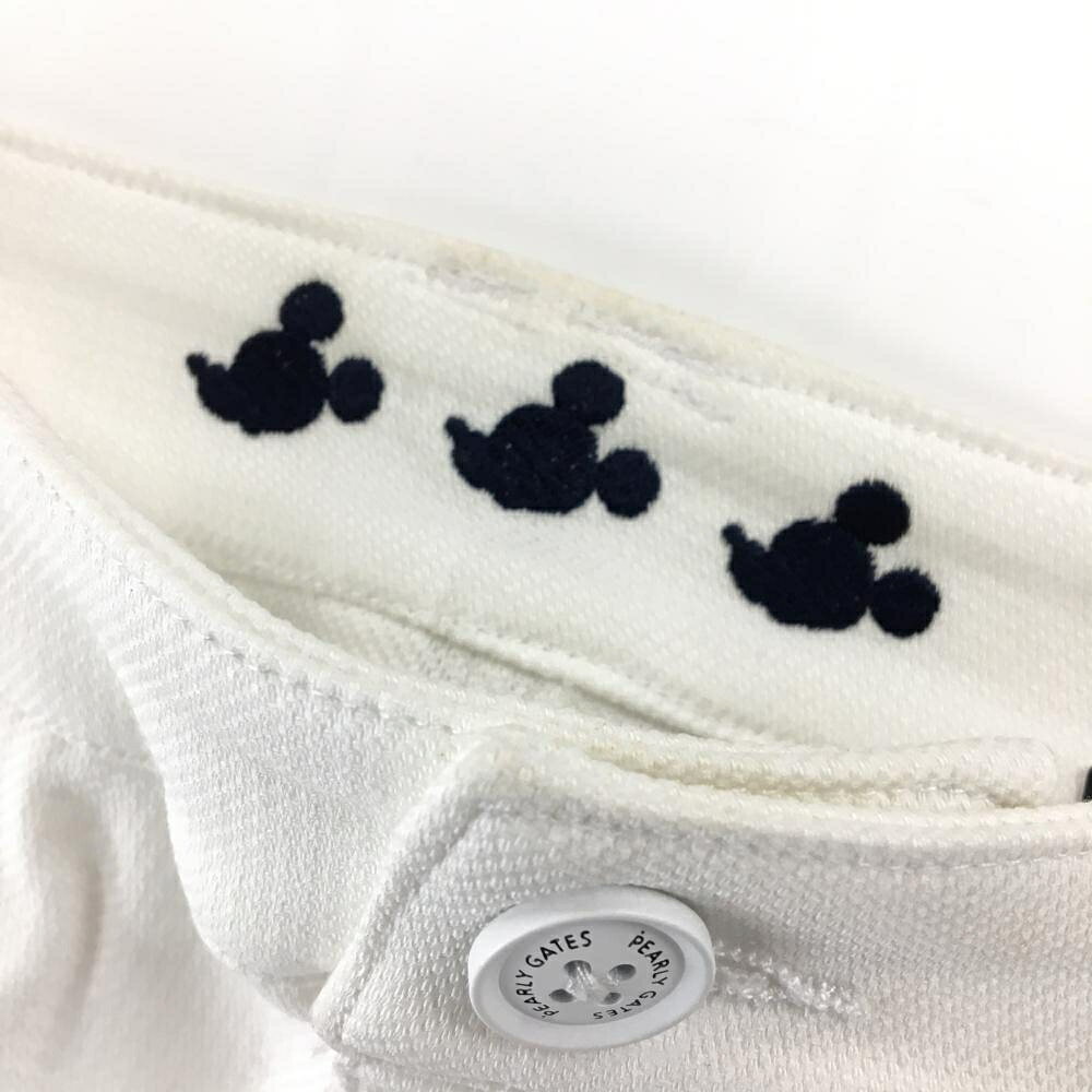 レオナード 楽天市場店の【新品】パーリーゲイツ×Disney スカート 白×ネイビー ミッキーワッペン ストレッチ レディース 0(S) ゴルフウェア PEARLY GATES｜アングル3