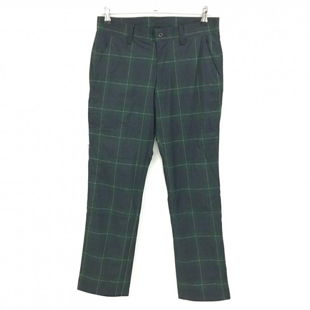 【超美品】ビームスゴルフ パンツ グリーン×白系 チェック 蓄熱裏地 メンズ 42 ゴルフウェア BEAMS GOLF