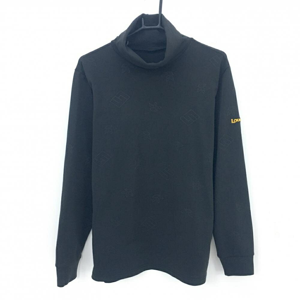 Shirts - [クーポン対象品]【美品】ラウドマウス 長袖ハイネックシャツ 黒 総柄地模様 裏起毛 メンズ L ゴルフウェア LOUDMOUTH