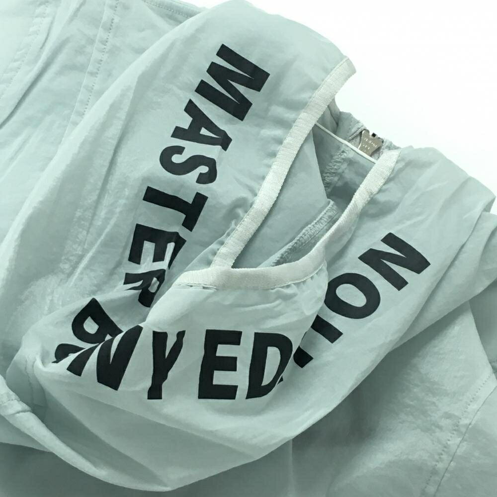 【美品】マスターバニー ジップパーカー ライトブルーグレー系 胸ロゴ 薄手 レディース 0(S) ゴルフウェア MASTER BUNNY EDITION