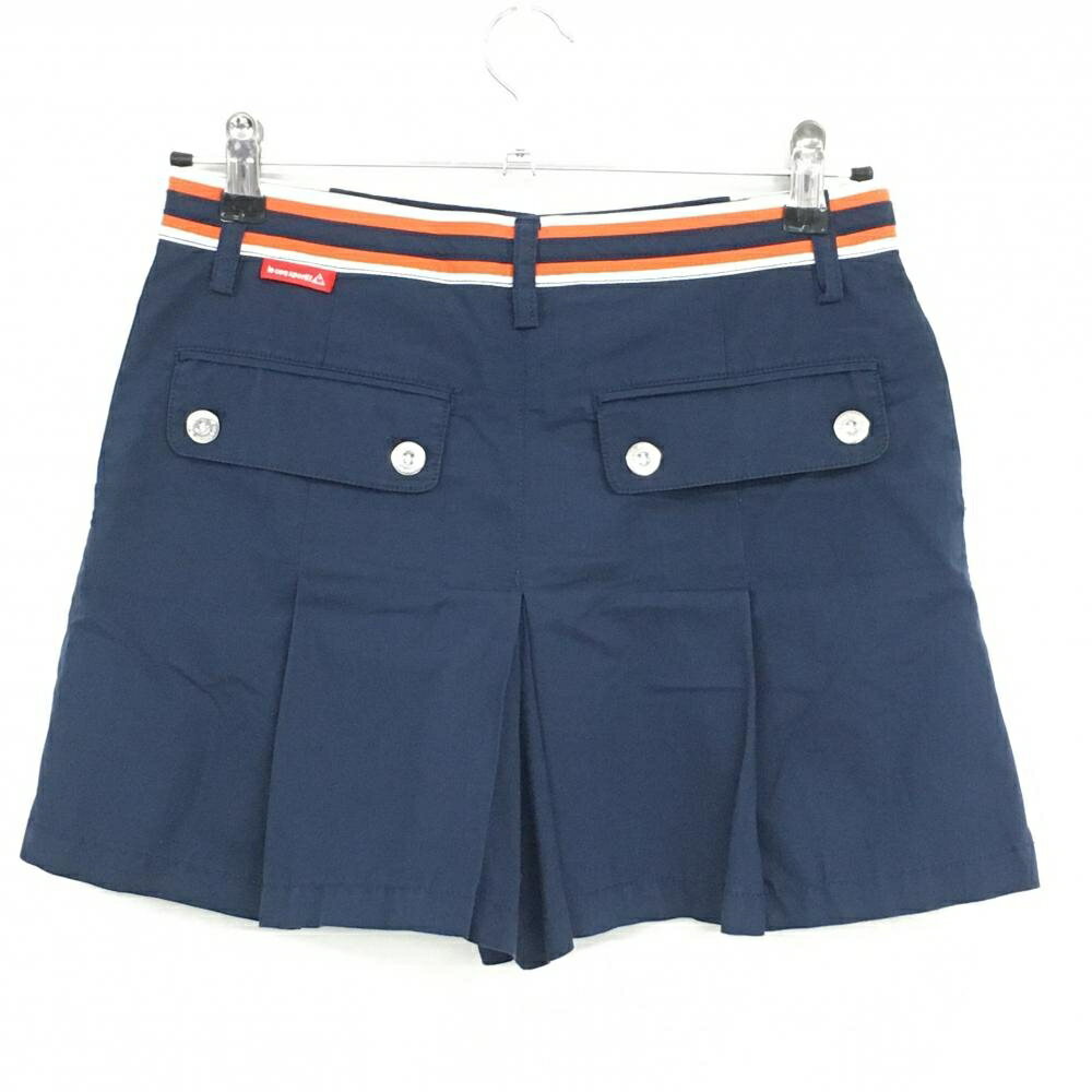 【ポイント10倍！楽天スーパーセール期間限定】ルコックゴルフ キュロットスカート ネイビー 裾ロゴ レディース 7 ゴルフウェア le coq sportif