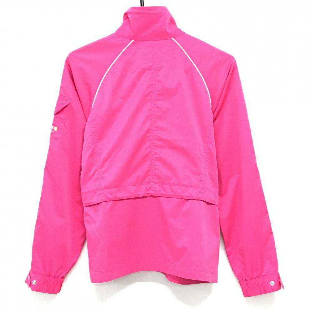 マンシングウェア ジャケット ピンク 肩パイピングライン ドローコード メッシュ裏地 レディース M ゴルフウェア Munsingwear