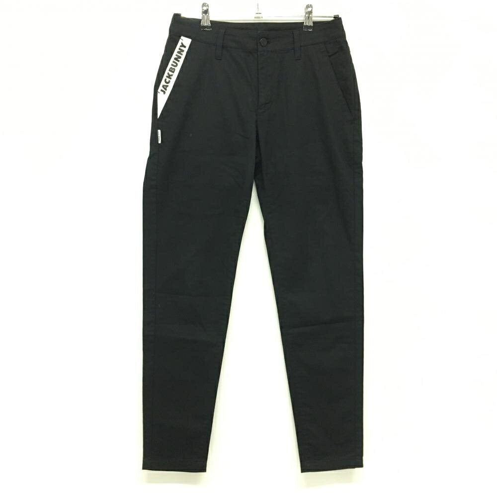 【ポイント10倍！楽天スーパーセール期間限定】【美品】ジャックバニー パンツ 黒 ストレッチ レディース 2(L) ゴルフウェア Jack Bunny