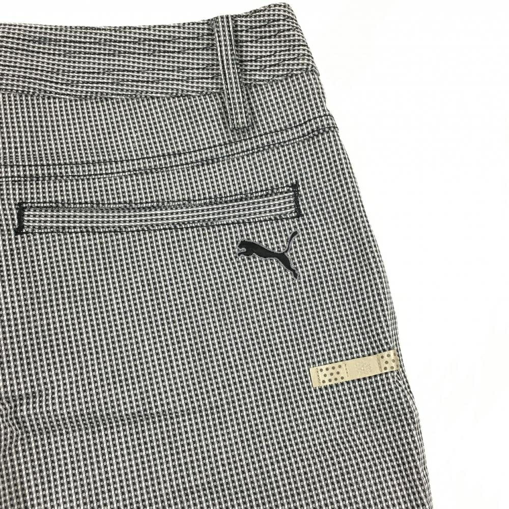 [クーポン対象品]【超美品】プーマ パンツ 白×黒 チェック柄 バックロゴ ティー装着可 レディース O ゴルフウェア PUMA 3