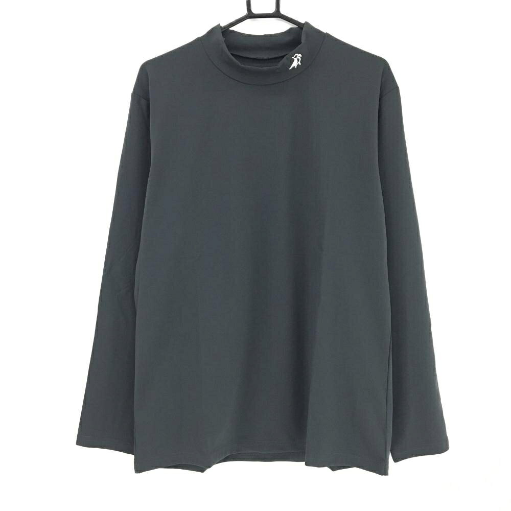 PARADISO - 【新品】パラディーゾ 長袖ハイネックシャツ ダークグレー ストレッチ ロゴ メンズ 3L ゴルフウェア 大きいサイズ Paradiso