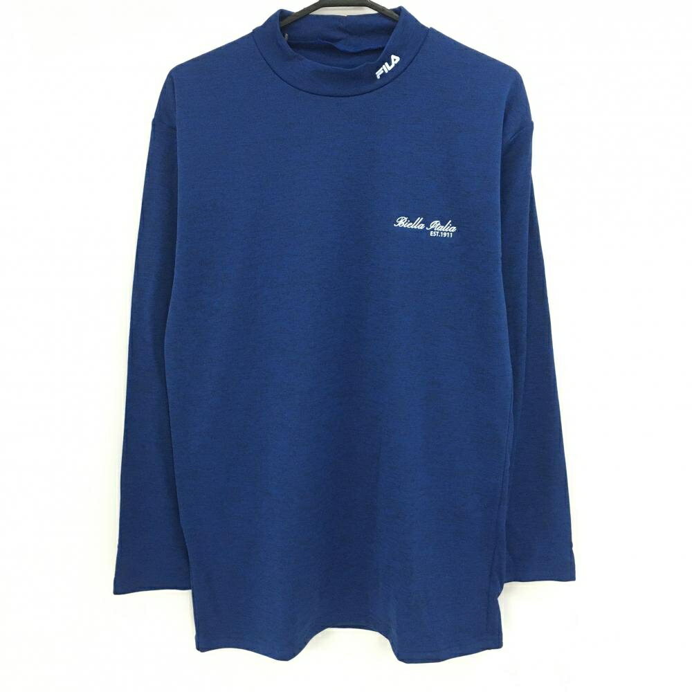 FILA Golf - [クーポン対象品]【新品】フィラ 長袖ハイネックシャツ 杢ネイビー ネックロゴ 裏微起毛 レディース 3L ゴルフウェア 大きいサイズ FILA GOLF