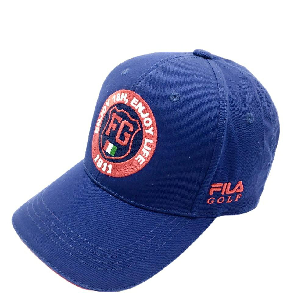 Untitled Sport - フィラゴルフ キャップ ネイビー×レッド ワッペン ゴルフウェア FILA GOLF