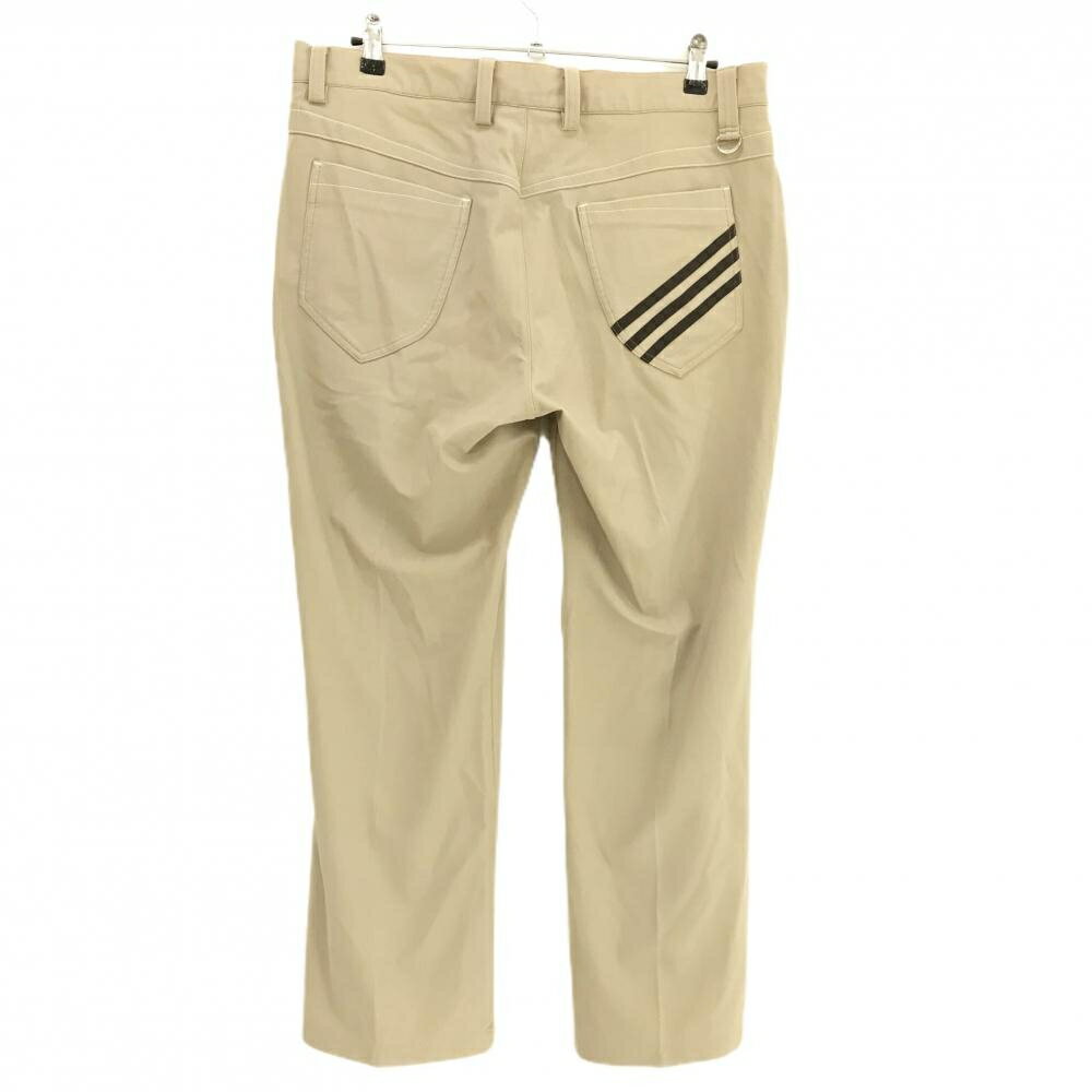 【超美品】アディダス ストレッチパンツ ベージュ 後ポケット3ライン メンズ 91 ゴルフウェア adidas