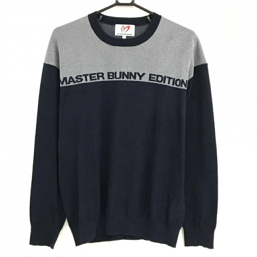 Other - マスターバニー セーター ネイビー×グレー ラメ カシミヤ混 メンズ 5(L) ゴルフウェア MASTER BUNNY EDITION