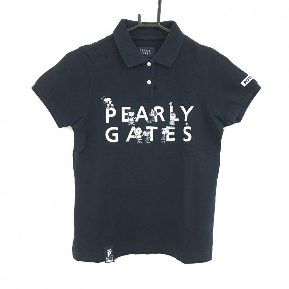 PEARLY GATES ポロシャツ スヌーピー SNOOPY総柄 プライムフレックス鹿の子 半袖ポロシャツ(半袖シャツ