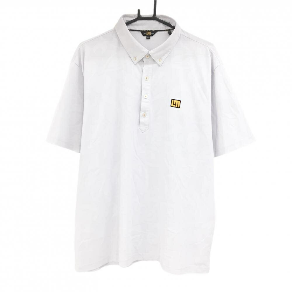 Men'S Wear - ラウドマウス 半袖ポロシャツ 白 シャガデリック ボタンダウン 地模様 メンズ XXL ゴルフウェア 大きいサイズ LOUDMOUTH