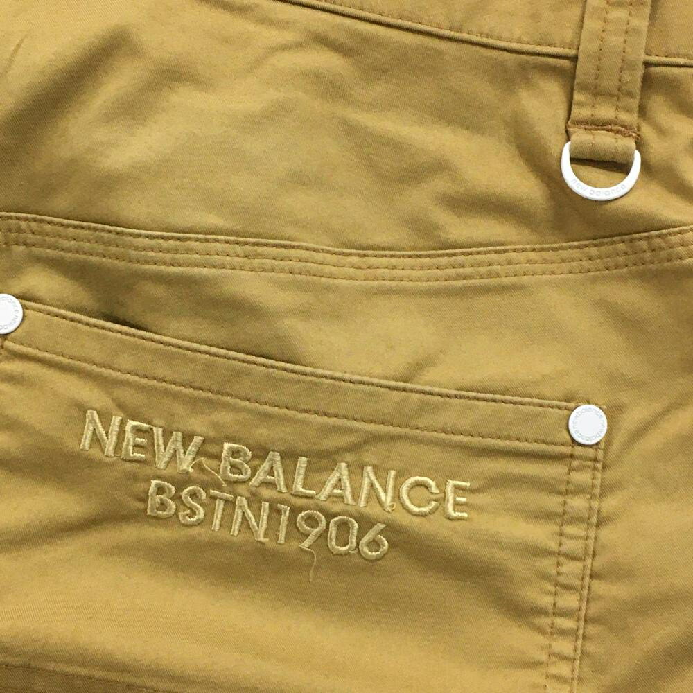 【美品】ニューバランスゴルフ ハーフパンツ ブラウン系 ロゴ刺しゅう メンズ 4(M)...