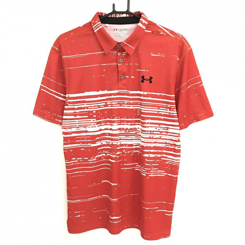 商品説明 ブランド UNDER ARMOUR アイテム 半袖ポロシャツ 表記サイズ 2XL ※海外サイズの場合もございます。必ず実寸サイズをご確認ください。 実寸サイズ 　身幅：約54cm　袖丈：約24.5cm　肩幅：約49cm　着丈：約74cm ※実寸サイズの採寸方法については、こちらをご覧ください。 ★実寸サイズは平台に平置きして外寸を測定しており、商品によっては若干の誤差が生じます。数cmの誤差は予めご了承くださいませ。 特徴・仕様 大きいサイズ 適応時期 夏 商品ランク A コメント 腰汚れ 商品ランク（ゴルフウェア） N 新品（タグ付き) S 新品未使用品（タグなし） A+ 使用感や汚れ等がない、または目立たない綺麗な中古品 A 使用感や汚れ等が少ない美品や良品 B+ 使用感や中小の汚れ等がある一般的な中古品 B 使用感や大中の汚れ等がある一般的な中古品 C 使用感や大中の汚れ、小さな穴等がある中古品 商品ランク（ゴルフシューズ） N 新品（タグ付き) S 新品未使用品（タグなし） A+ しわや汚れ等がない、または少ない綺麗な中古品 A しわや小さな汚れはあるが、使用感が少ない美品や良品 B+ しわや中小の汚れ、使用感がある一般的な中古品 B しわや大中の汚れ、使用感がある一般的な中古品 C しわや大中の汚れ、使用感がある中古品 D しわや大きな汚れ、使用感がある中古品 &nbsp;★A+～CランクはUSED品となりますので、神経質な方はご入札をお控えください。 &nbsp;★Nランクは新品商品ですが、一部保管時による汚れ等があります。商品説明や写真で必ずご確認ください。　