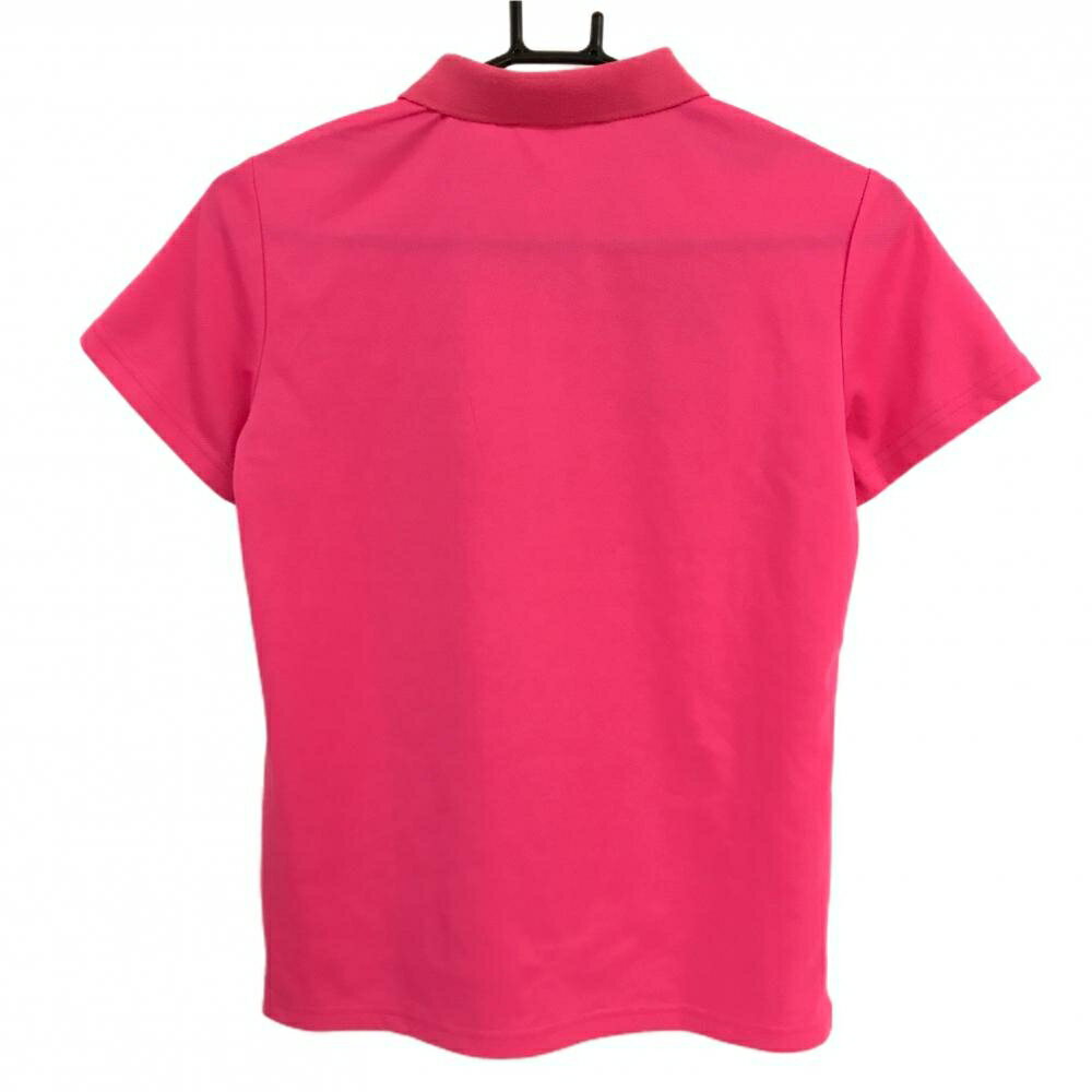 【美品】MUスポーツ 半袖ポロシャツ ピンク ドッグ刺しゅう レディース 40(M) ゴルフウェア M・U SPORTS
