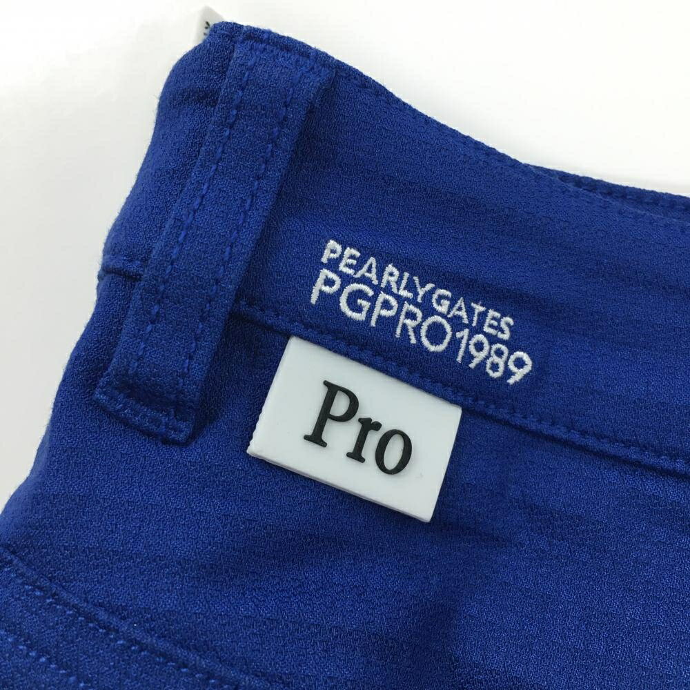 【美品】パーリーゲイツ ショートパンツ ブルー ロゴ刺しゅう レディース 0(S) ゴルフウェア 2024年モデル PEARLY GATES