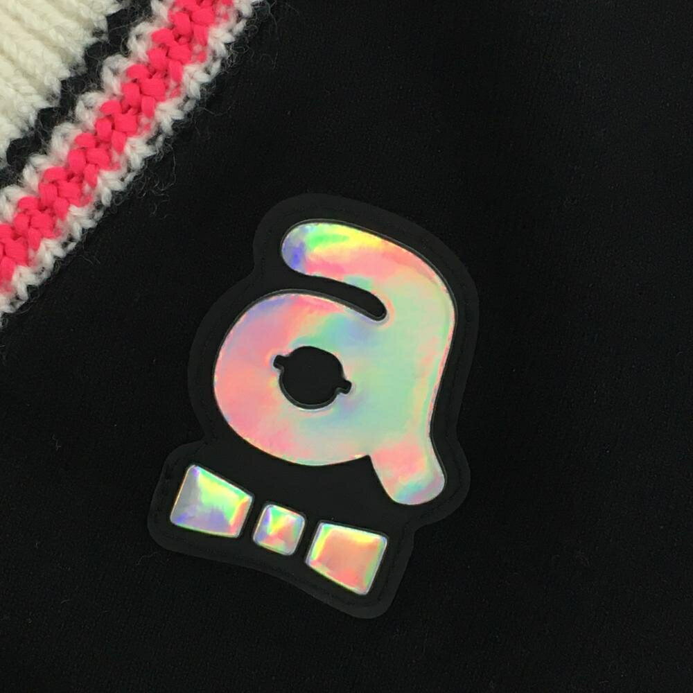 アルチビオ ニットベスト 黒 胸ロゴ Vネック レディース 38(M) ゴルフウェア archivio