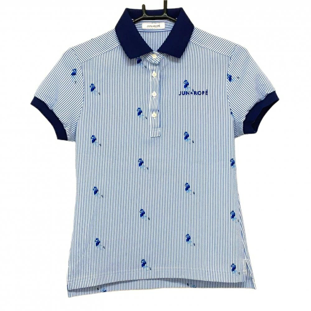 ジュンアンドロペ半袖ポロシャツブル...