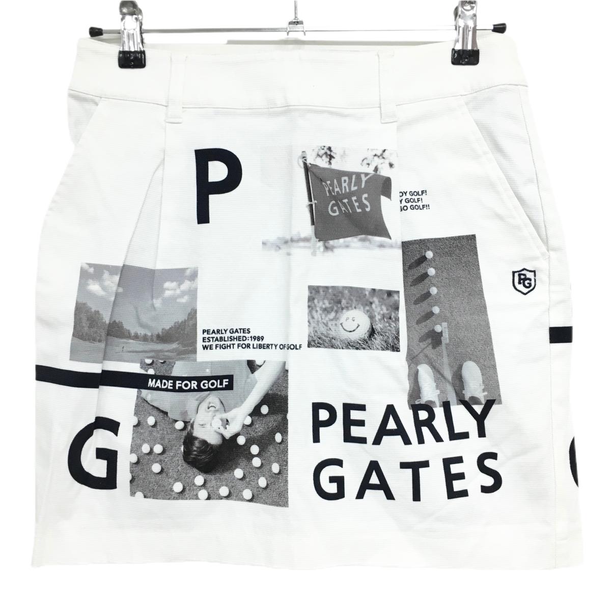 Rakuten - 【美品】パーリーゲイツ スカート 白×グレー 総柄 ゴルフボール レディース 1(M) ゴルフウェア PEARLY GATES