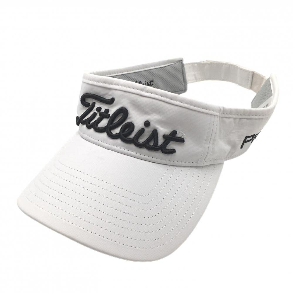 Men'S Wear - 【超美品】タイトリスト×フットジョイ サンバイザー 白×黒 立体ロゴ フリー(57～59cm) ゴルフウェア TITLEIST