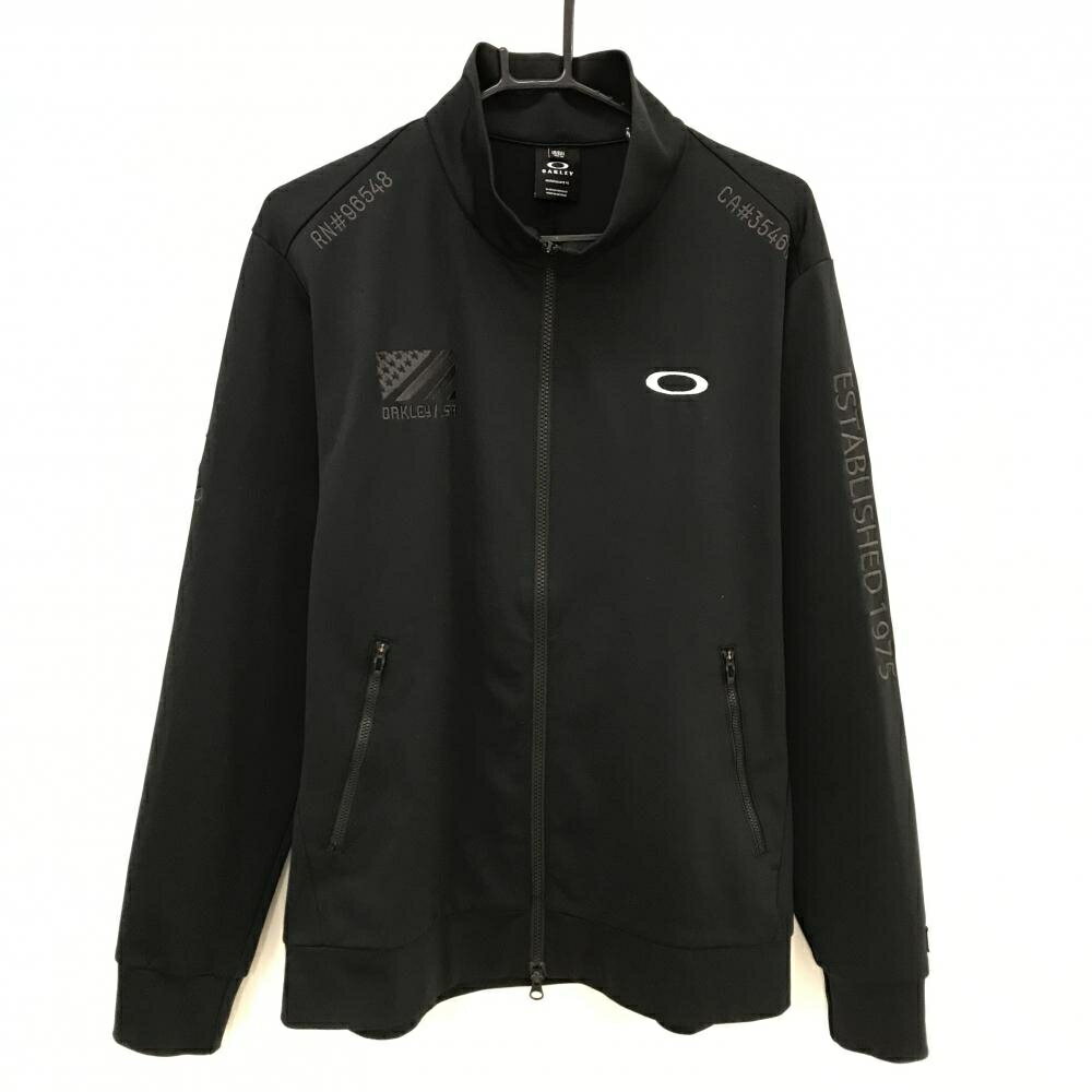 OAKLEY - [クーポン対象品]オークリー ジャケット 黒 ロゴ刺しゅう ダブルジップ メンズ XL ゴルフウェア Oakley