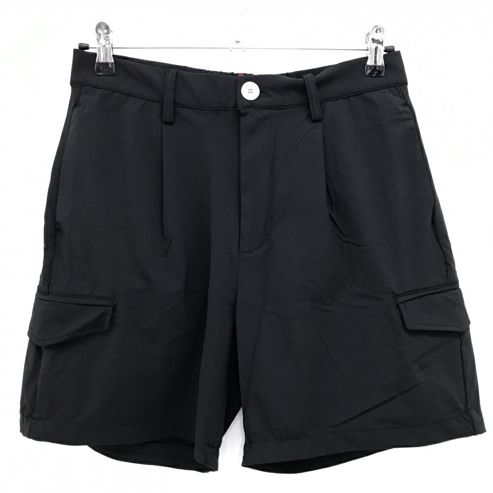 【新品】パームスアンドコー ハーフパンツ 黒 無地 ストレッチ メンズ L ゴルフウェア PALMS&CO
