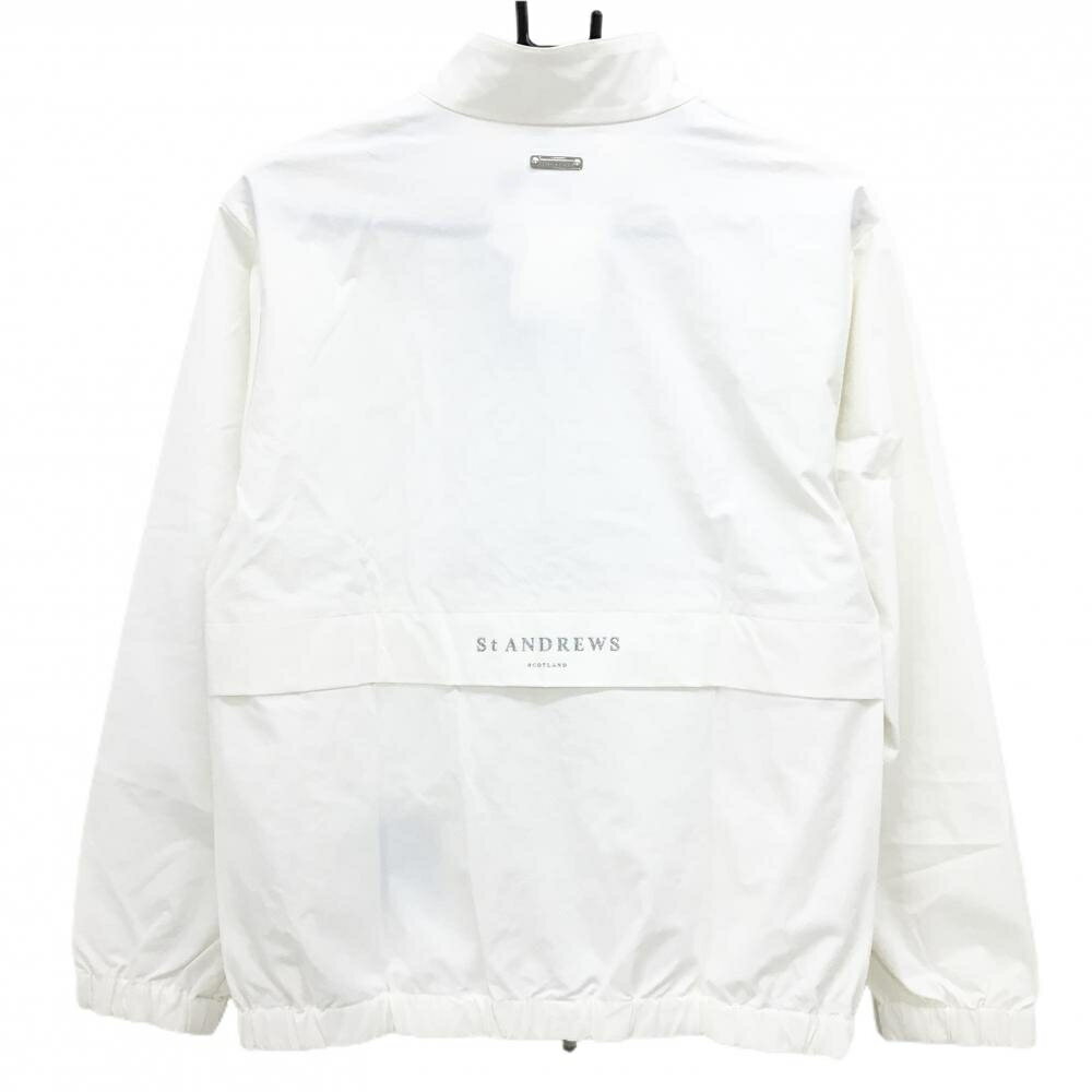 【新品】セントアンドリュース ジャケット 白 ストレッチ ロゴ レディース L ゴルフウェア St ANDREWS