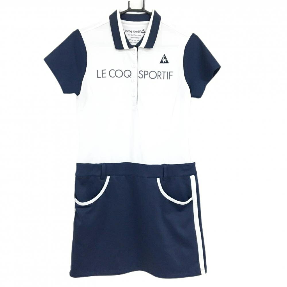 商品説明 ブランド le coq sportif アイテム 半袖ポロワンピース 表記サイズ L ※海外サイズの場合もございます。必ず実寸サイズをご確認ください。 実寸サイズ 　身幅：約47cm　袖丈：約15cm　肩幅：約39cm　着丈：約85cm ※実寸サイズの採寸方法については、こちらをご覧ください。 ★実寸サイズは平台に平置きして外寸を測定しており、商品によっては若干の誤差が生じます。数cmの誤差は予めご了承くださいませ。 特徴・仕様 適応時期 夏 商品ランク B+ コメント ポケット口毛羽立ち少、 左肩・後ろ汚れ 商品ランク（ゴルフウェア） N 新品（タグ付き) S 新品未使用品（タグなし） A+ 使用感や汚れ等がない、または目立たない綺麗な中古品 A 使用感や汚れ等が少ない美品や良品 B+ 使用感や中小の汚れ等がある一般的な中古品 B 使用感や大中の汚れ等がある一般的な中古品 C 使用感や大中の汚れ、小さな穴等がある中古品 商品ランク（ゴルフシューズ） N 新品（タグ付き) S 新品未使用品（タグなし） A+ しわや汚れ等がない、または少ない綺麗な中古品 A しわや小さな汚れはあるが、使用感が少ない美品や良品 B+ しわや中小の汚れ、使用感がある一般的な中古品 B しわや大中の汚れ、使用感がある一般的な中古品 C しわや大中の汚れ、使用感がある中古品 D しわや大きな汚れ、使用感がある中古品 &nbsp;★A+～CランクはUSED品となりますので、神経質な方はご入札をお控えください。 &nbsp;★Nランクは新品商品ですが、一部保管時による汚れ等があります。商品説明や写真で必ずご確認ください。　
