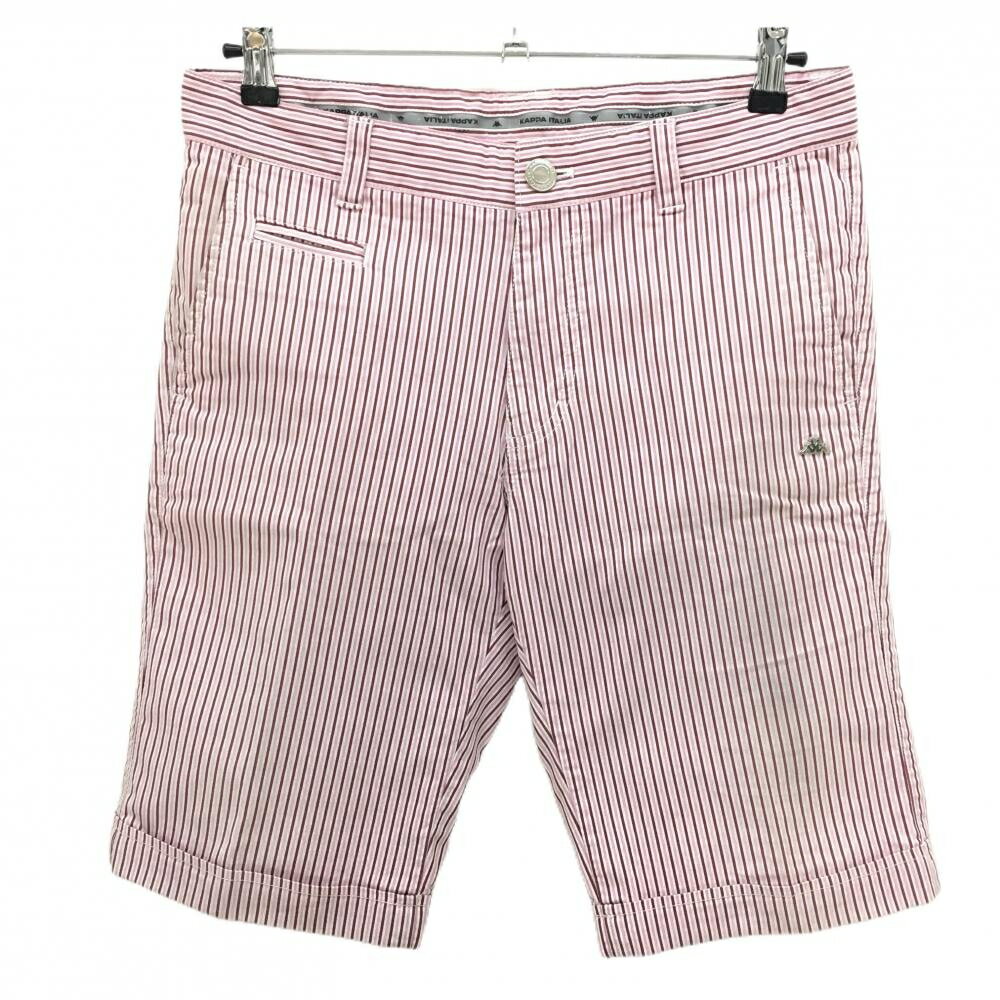 Kappa - [クーポン対象品]カッパ ハーフパンツ ピンク×ボルドー ストライプ ストレッチ メンズ 79 ゴルフウェア Kappa