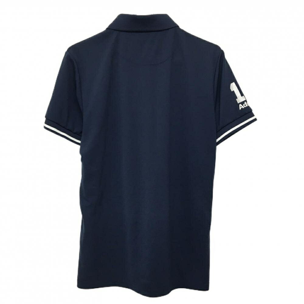 【美品】アドミラル 半袖ポロシャツ ネイビー×白 ロゴ刺しゅう メンズ LL ゴルフウェア Admiral