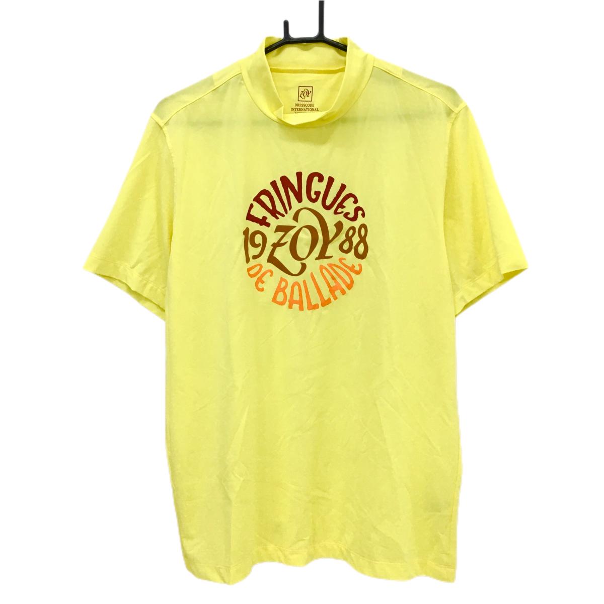 Men'S Wear - 【新品】ゾーイ 半袖ハイネックシャツ イエロー×レッド フロントロゴ メンズ L ゴルフウェア ZOY