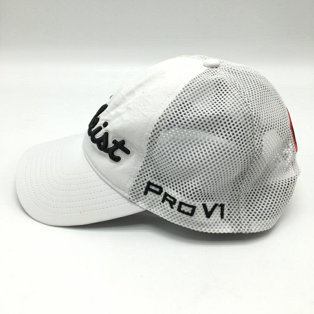 [クーポン対象品]タイトリスト メッシュキャップ 白×黒 ロゴ刺しゅう フリー(57-59cm) ゴルフウェア TITLEIST