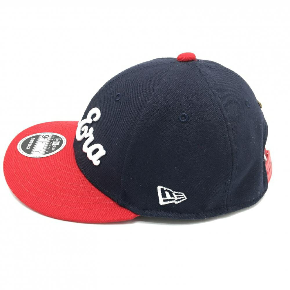 [クーポン対象品]【超美品】ニューエラ キャップ ネイビー×レッド ロゴ刺しゅう ゴルフウェア New Era